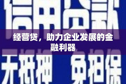 钦北经营贷，助力企业发展的金融利器