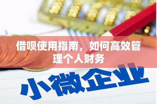 钦北借呗使用指南，如何高效管理个人财务