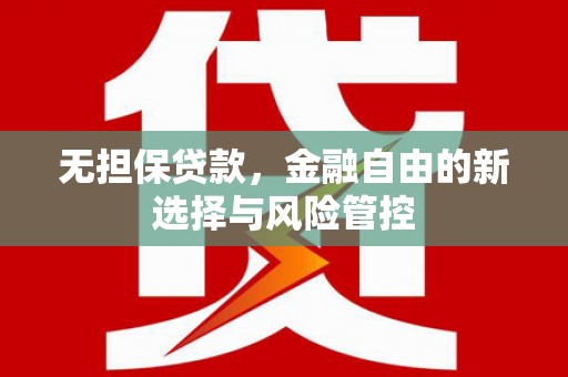 钦北无担保贷款，金融自由的新选择与风险管控
