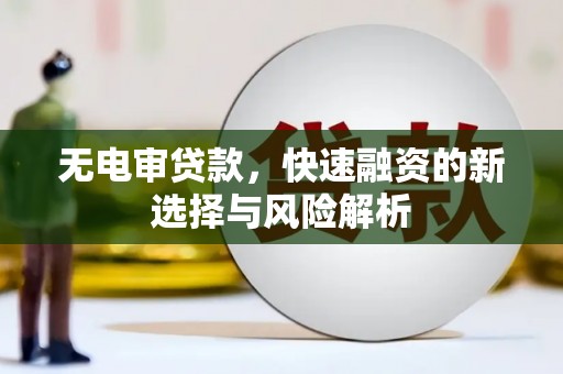 钦北无电审贷款，快速融资的新选择与风险解析
