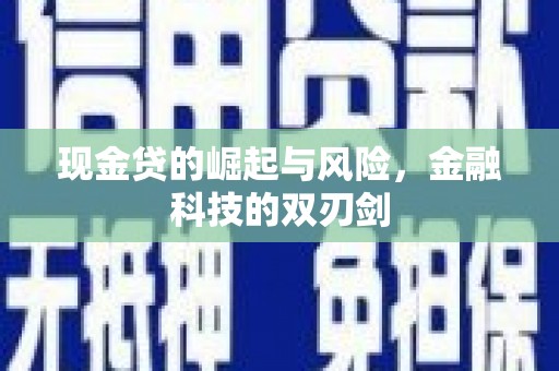 钦北现金贷的崛起与风险，金融科技的双刃剑