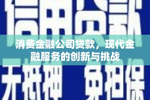钦北消费金融公司贷款，现代金融服务的创新与挑战