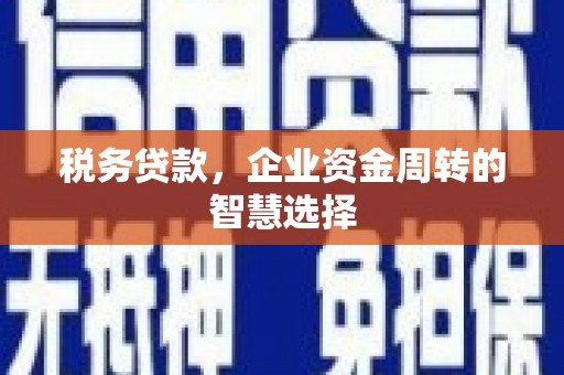 钦北税务贷款，企业资金周转的智慧选择