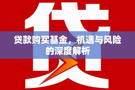 钦北贷款购买基金，机遇与风险的深度解析