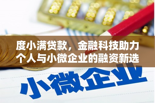 钦北度小满贷款，金融科技助力个人与小微企业的融资新选择