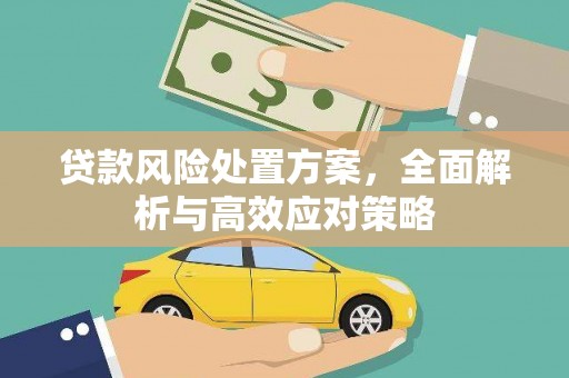 钦北贷款风险处置方案，全面解析与高效应对策略
