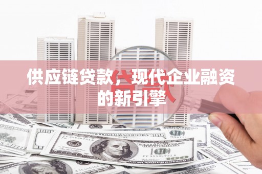 钦北供应链贷款，现代企业融资的新引擎