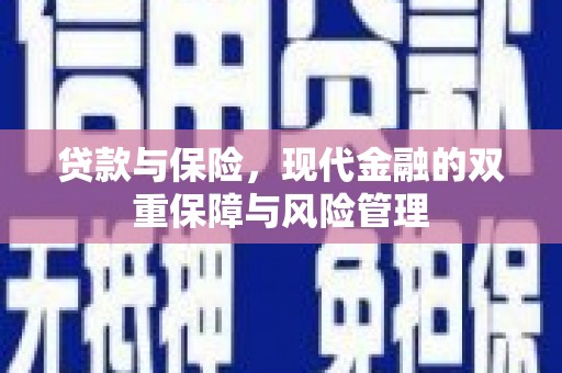 钦北贷款与保险，现代金融的双重保障与风险管理