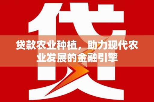 钦北贷款农业种植，助力现代农业发展的金融引擎