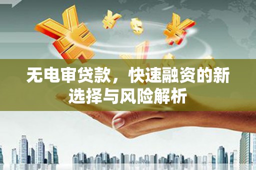 钦北无电审贷款，快速融资的新选择与风险解析