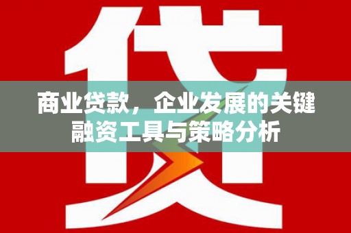 钦北商业贷款，企业发展的关键融资工具与策略分析
