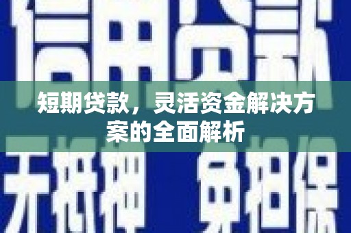 钦北短期贷款，灵活资金解决方案的全面解析