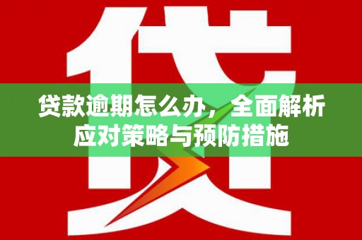 钦北贷款逾期怎么办，全面解析应对策略与预防措施