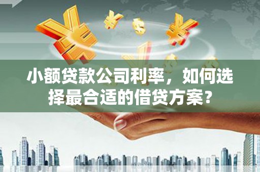 钦北小额贷款公司利率，如何选择最合适的借贷方案？