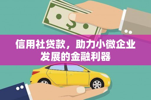 钦北信用社贷款，助力小微企业发展的金融利器