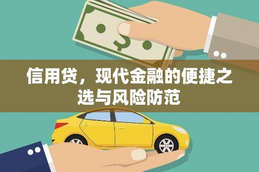钦北信用贷，现代金融的便捷之选与风险防范