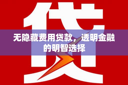 钦北无隐藏费用贷款，透明金融的明智选择
