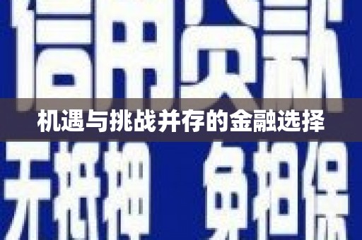 钦北机遇与挑战并存的金融选择