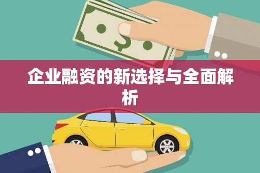 钦北企业融资的新选择与全面解析