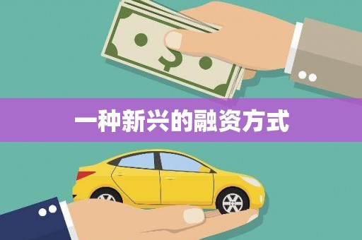 钦北一种新兴的融资方式
