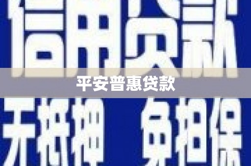 钦北平安普惠贷款